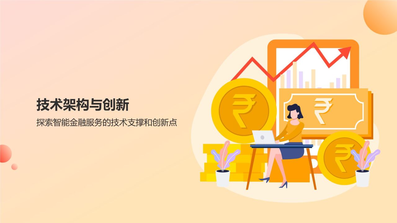智繪未來(lái) 橙色插畫(huà)風(fēng)智能金融服務(wù)產(chǎn)品介紹PPT模板